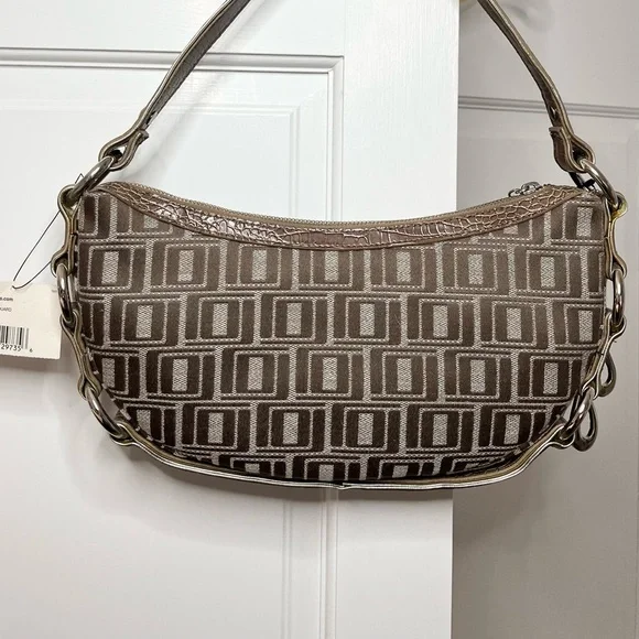 J Lo Hobo Floral Jacquard Natural Shoulder Bag - Picture 4 of 9